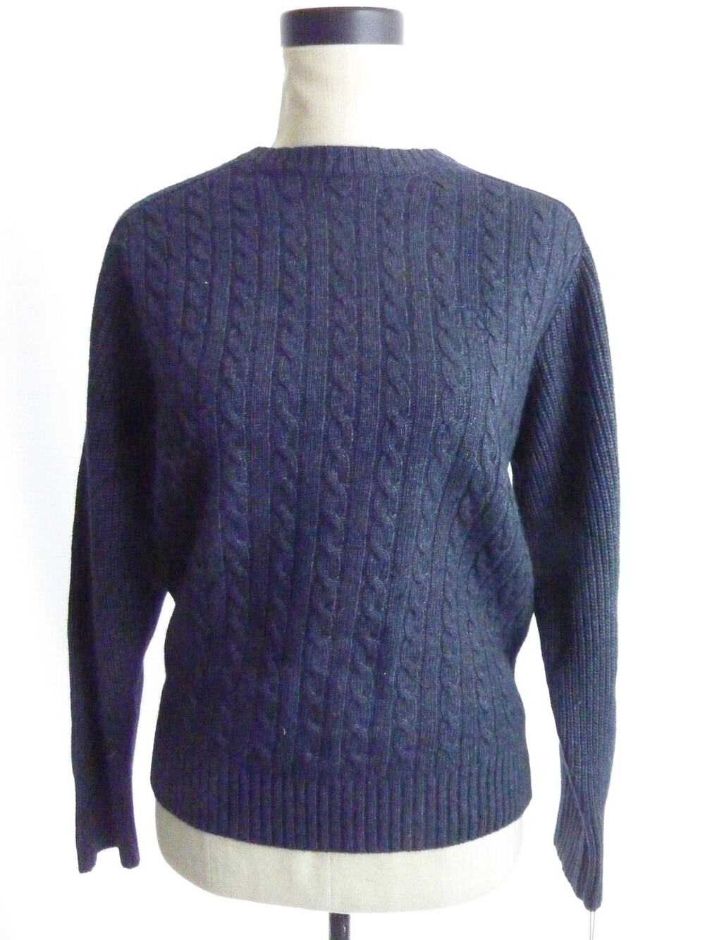 Rouje NWT Womens Mailen Cable Knit Merino Wool Cashmere Blend Sweater Small Gray